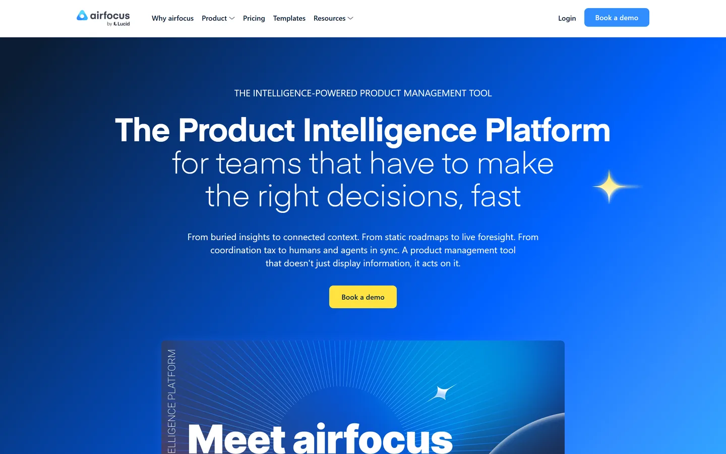 airfocus homepage — modular roadmapping with prioritization frameworks