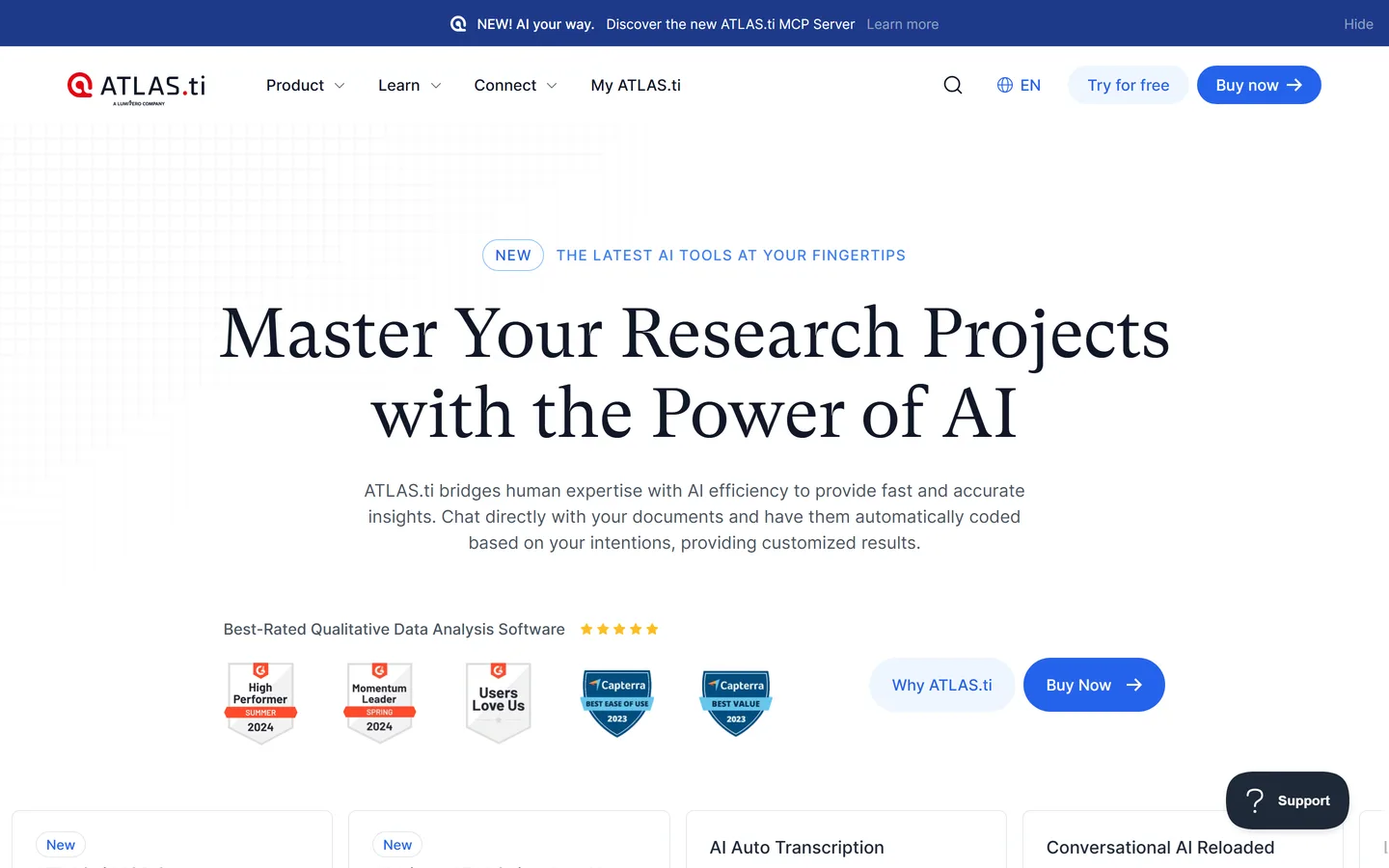 ATLAS.ti homepage — qualitative data analysis and coding software